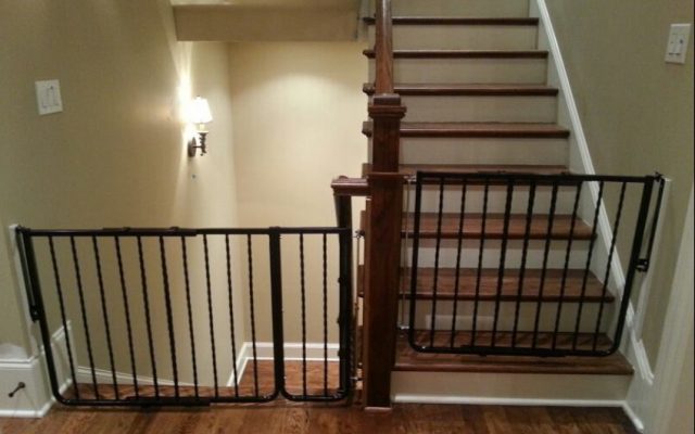 Double-Wrought-Iron-Child-Safety-Gates-For-Stairs