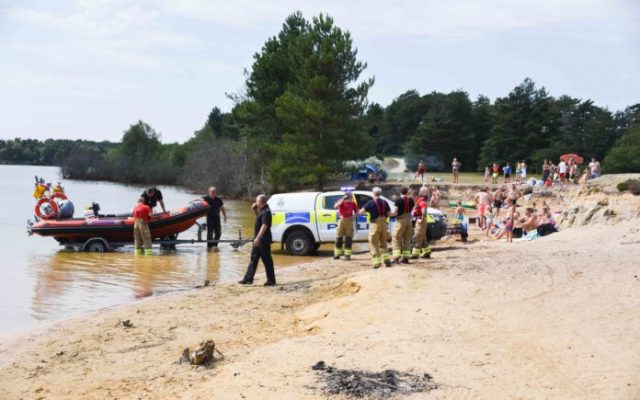 Emergency services on the scene at Bawsey Country Park. Picture: Ian Burt